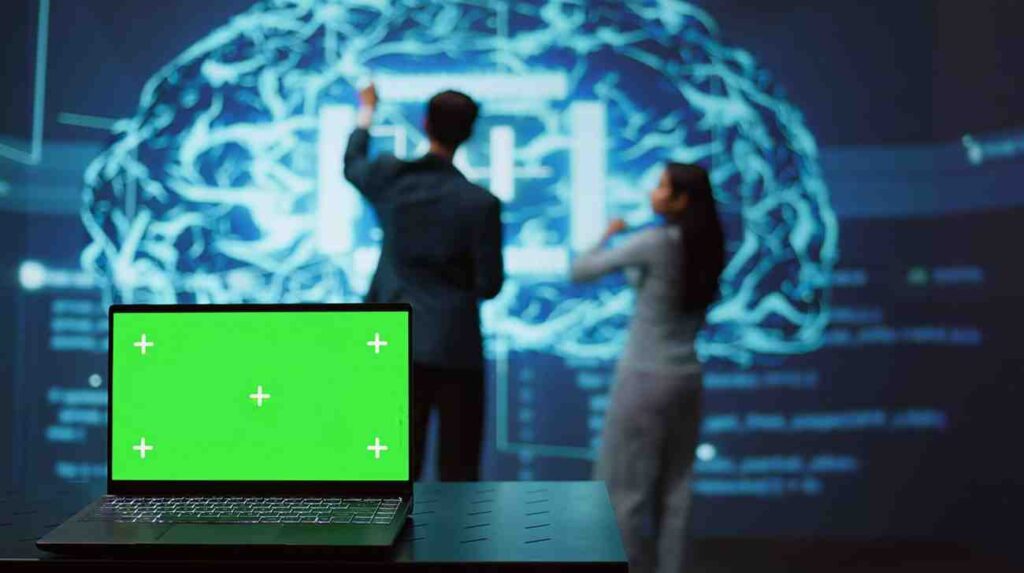 close up isolated screen laptop used developing artificial intelligence scaled 1